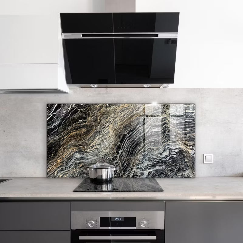 Stænkpanel Glas 100x50 cm Marmor Granit