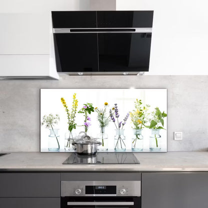 Stænkpanel Glas 100x50 cm Naturalne Zioła