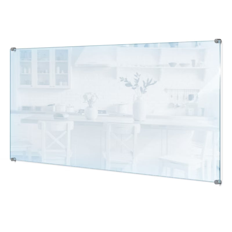 Stænkpanel Glas 100x50 cm Transparent med Punktbeslag