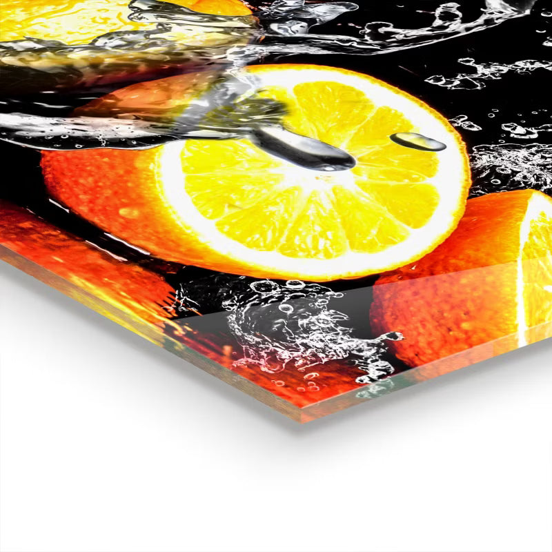 Stænkpanel Glas 125x50 cm Orange