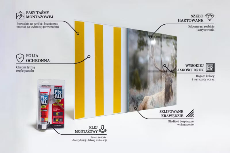 Stænkpanel Glas 125x50 cm Vild Natur