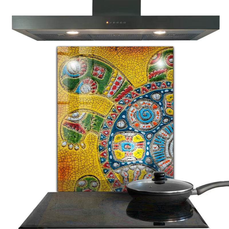Stænkpanel Glas 60x80 cm Skildpadde Mosaik