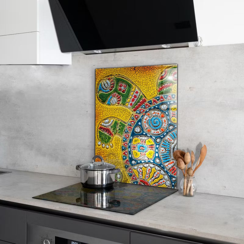 Stænkpanel Glas 60x80 cm Skildpadde Mosaik