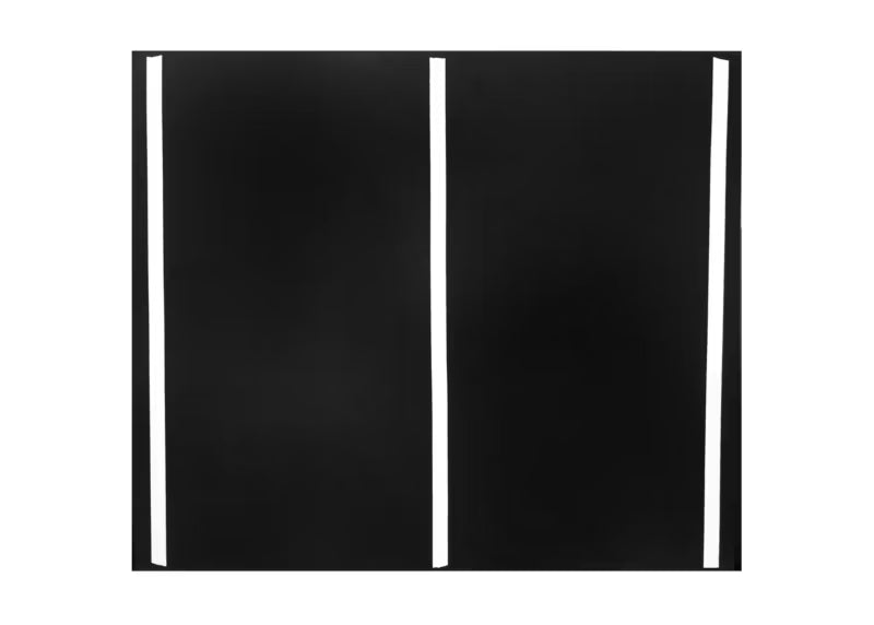 Stænkpanel Glas 70x60 cm Sort