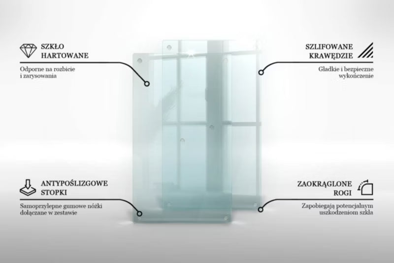 Stænkplade 30x52 cm Hærdet Glas 2 stk.