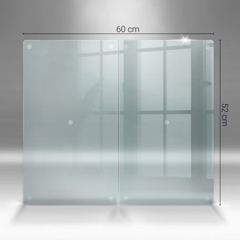Stænkplade 30x52 cm Hærdet Glas 2 stk.
