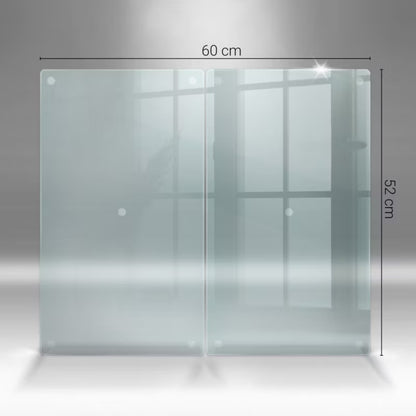 Stænkplade 30x52 cm Hærdet Glas 2 stk.
