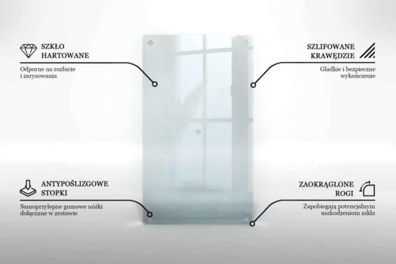 Stænkplade 52x30 cm Hærdet Glas Transparent