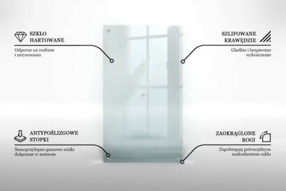 Stænkplade 52x30 cm Hærdet Glas Transparent