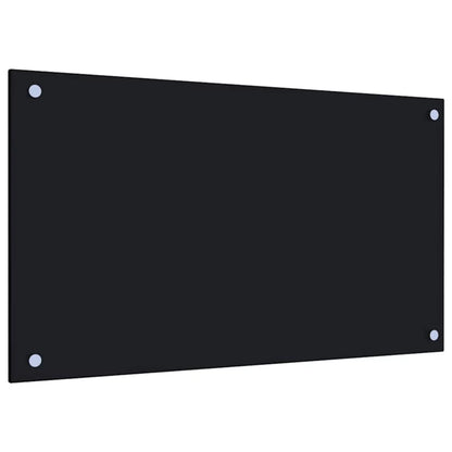 Stænkplade 70 cm Hærdet Glas Sort