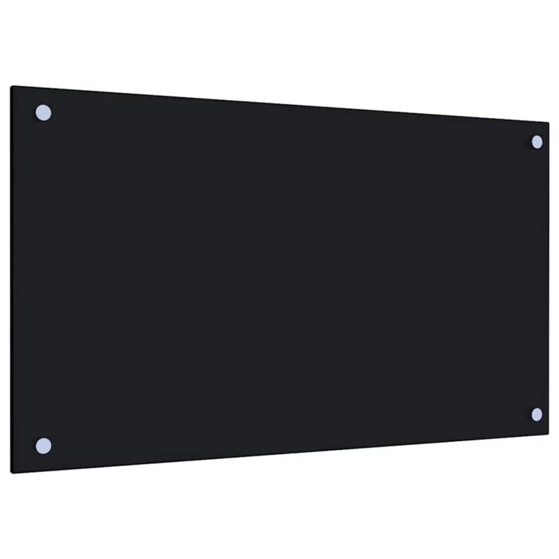 Stænkplade 70 cm Hærdet Glas Sort