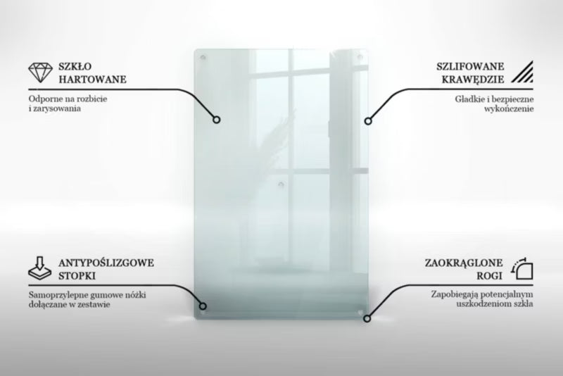 Stænkplade 80x52 cm Transparent Hærdet Glas