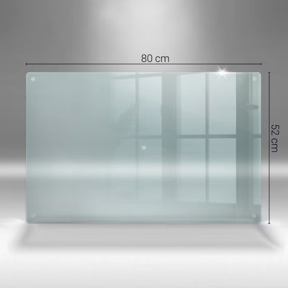 Stænkplade 80x52 cm Transparent Hærdet Glas