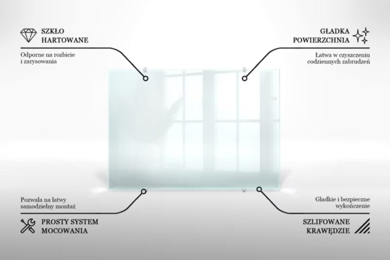Stænkplade Glas 100x70 cm Transparent