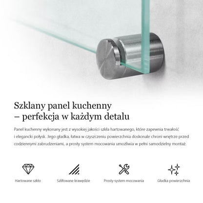 Stænkplade Glas 100x70 cm Transparent