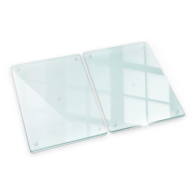 Stænkplade Glas 40x52 cm Transparent 2 Stk.
