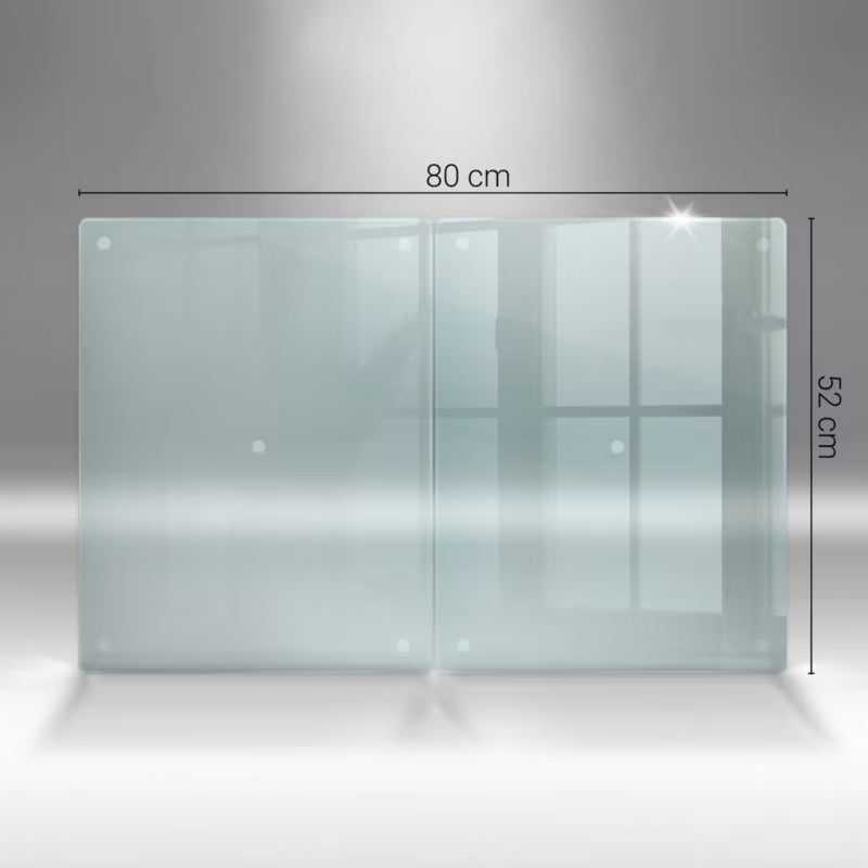 Stænkplade Glas 40x52 cm Transparent 2 Stk