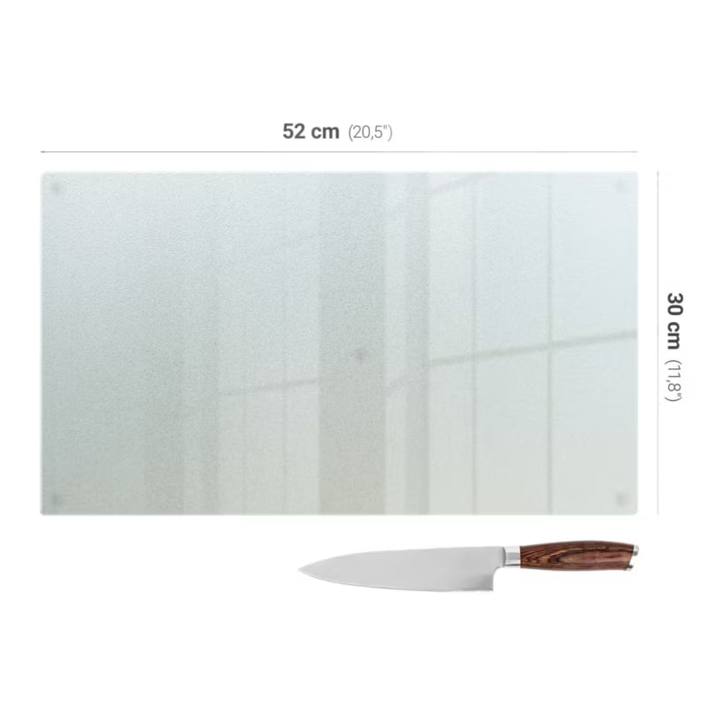 Stænkplade Glas 52x30 cm Frostet