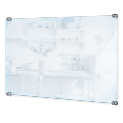 Stænkplade Glas 60x40 cm Klar med Punktbeslag