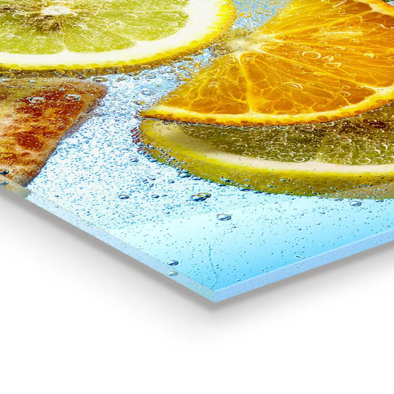 Stænkplade Glas 60x80 cm Citrus