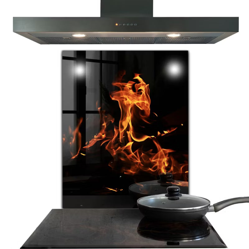 Stænkplade Glas 60x80 cm Flammer