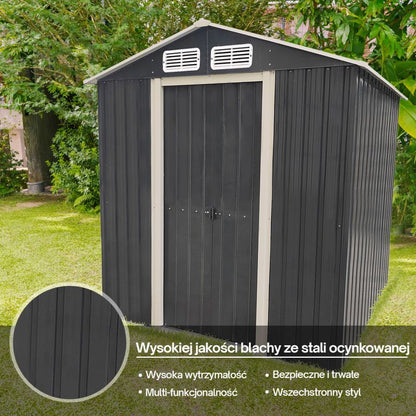 Stålredskabsskur 4iQ 174x194x202 cm, 1 stk.