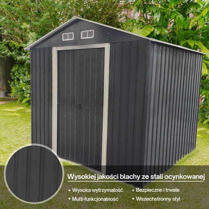 Stålredskabsskur 4iQ 195x237x208 cm, 1 stk.