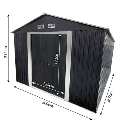 Stålredskabsskur 4iQ 367x300x214 cm 1 stk.