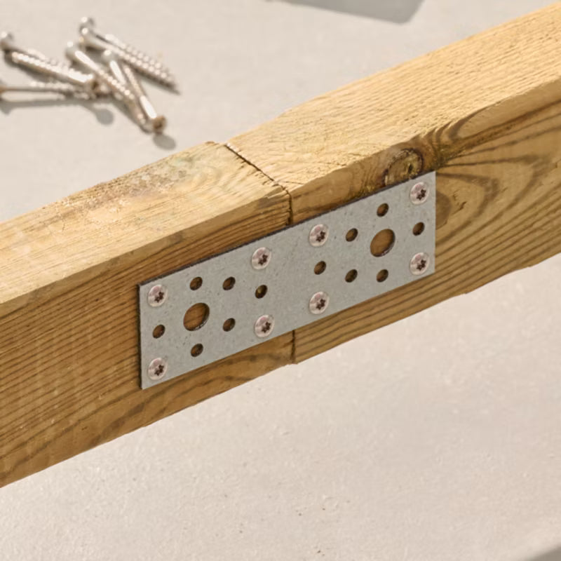 Stålsamlebeslag Lige 40x120 mm Grå 5 Stk