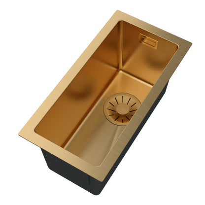 Stålvask 1-Kammer 22x44 cm Guld