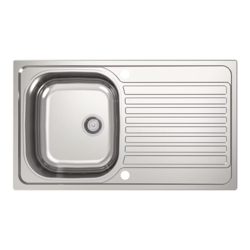 Stålvask 76x43,5 cm med Vendbar Afløbsbakke