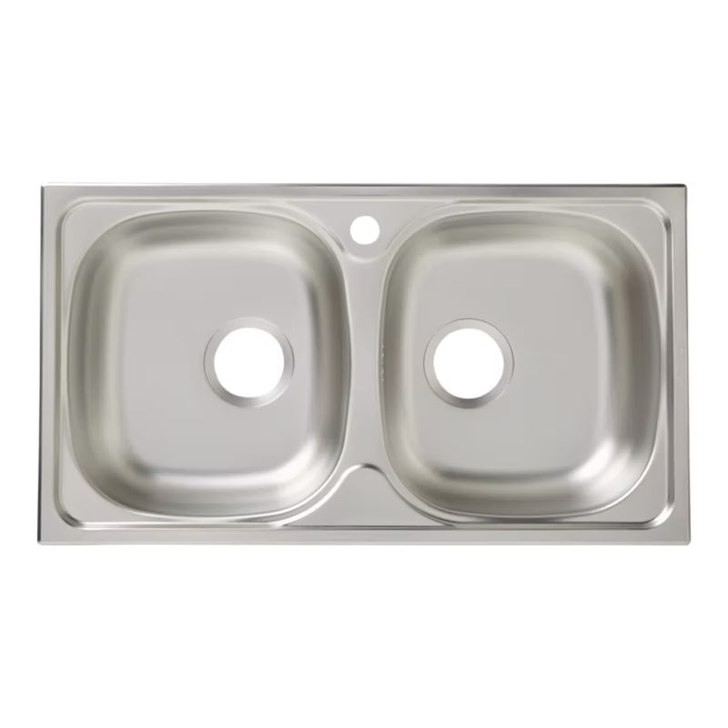 Stålvask 78x43,5 cm 2-Kummet Rustfrit Stål
