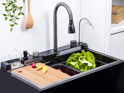 Stålvask Briza 75x46 cm Titan med Armatur