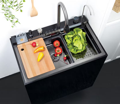 Stålvask Briza 75x46 cm Titan med Armatur