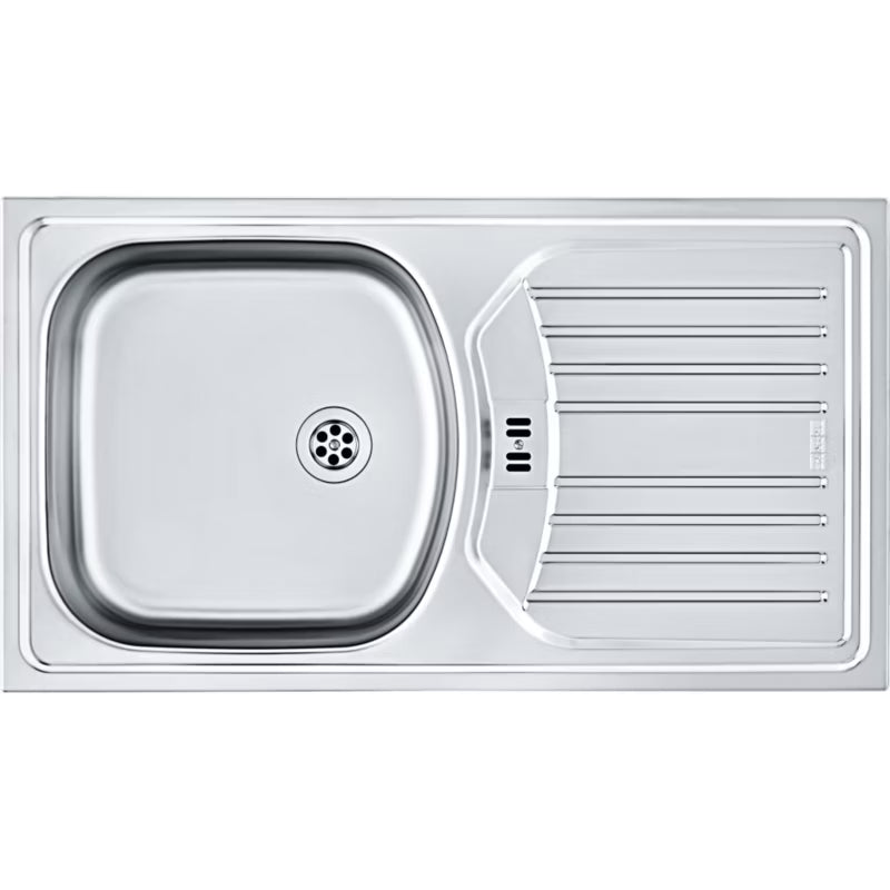 Stålvask ETN 614-78 78x43,5 cm med Afløbsbakke