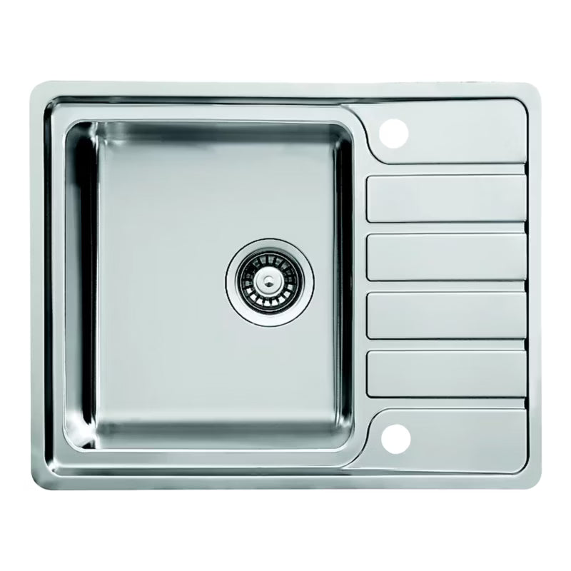 Stålvask Quassia 63,5x50,5 cm med Afløbsplade