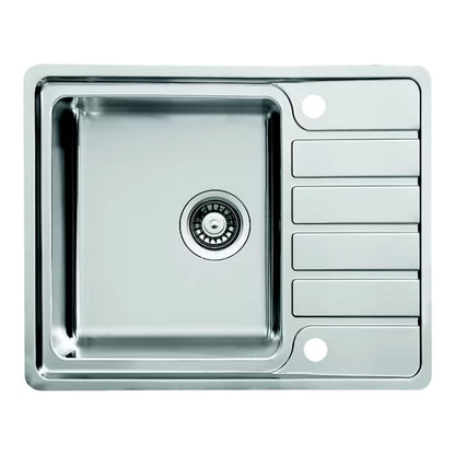 Stålvask Quassia 63,5x50,5 cm med Afløbsplade