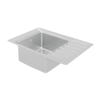 Stålvask Romesco 1-Kammer med Afløbsplade 77x51 cm