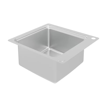 Stålvask Romesco 56x51 cm 1-Kammer Nedfældning