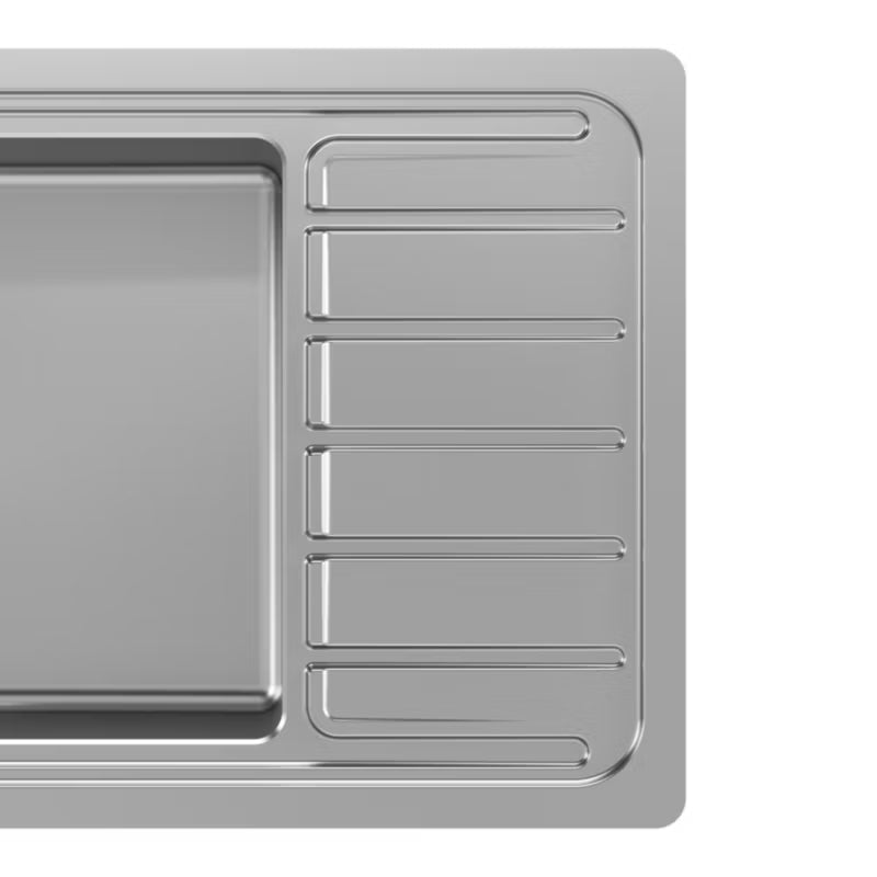 Stålvask Romesco 77x51 cm 1-Kammer med Afløbsbakke
