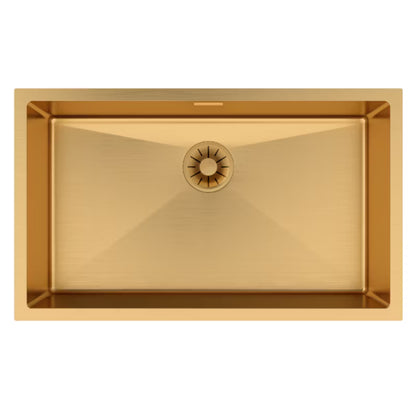 Stålvask Silvo 75x45 cm Guld med Vandlås