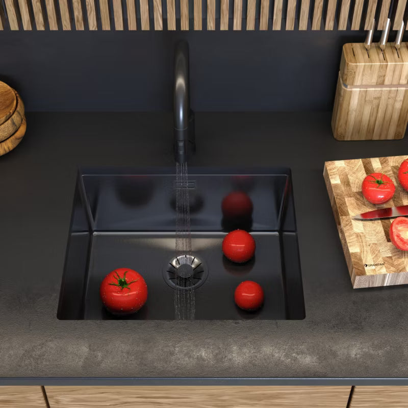 Stålvask SILVO54 54x44 cm 1-Kammer Sort