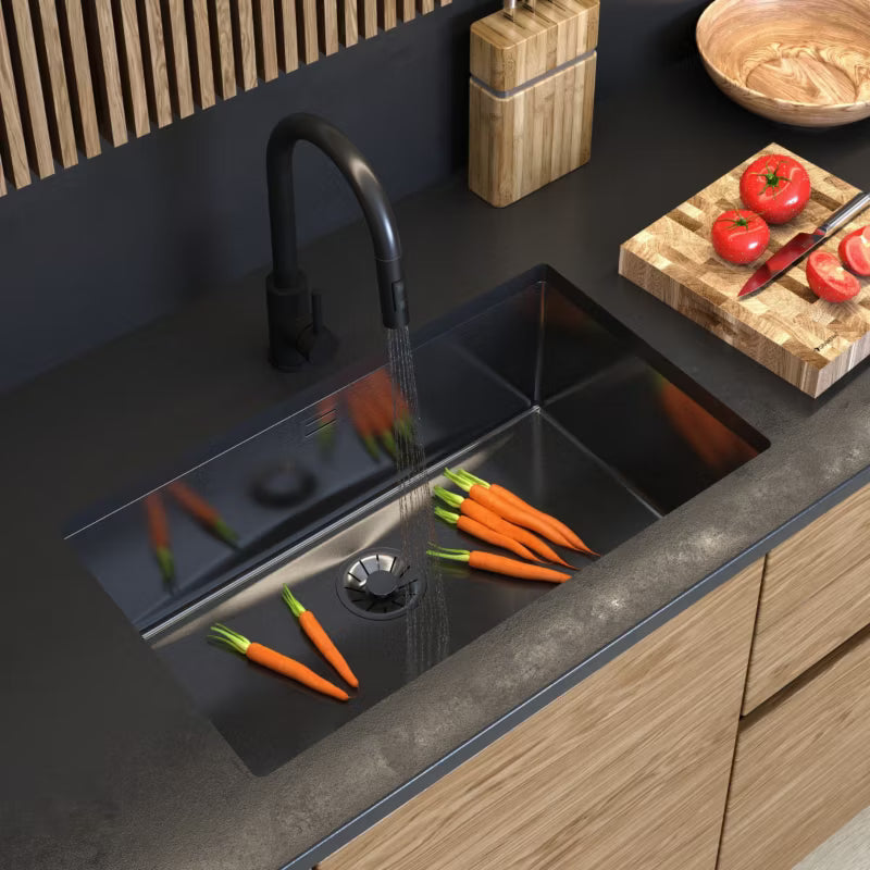 Stålvask Silvo75 75x45 cm Sort