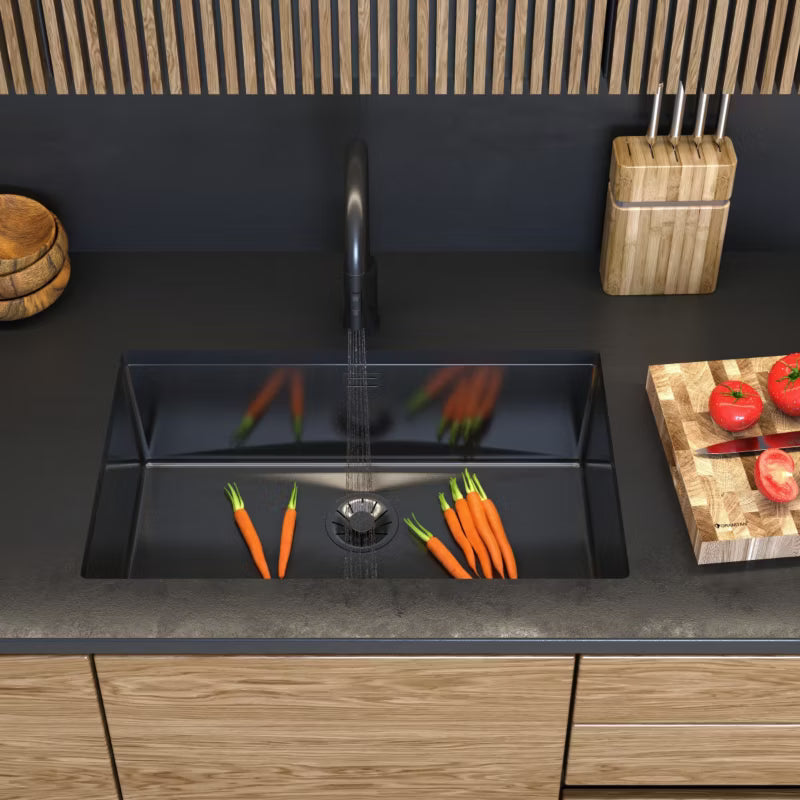 Stålvask Silvo75 75x45 cm Sort