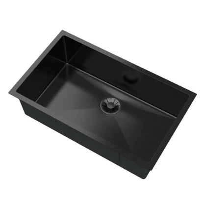 Stålvask Silvo75 75x45 cm 1-Kammer Sort med Armatur