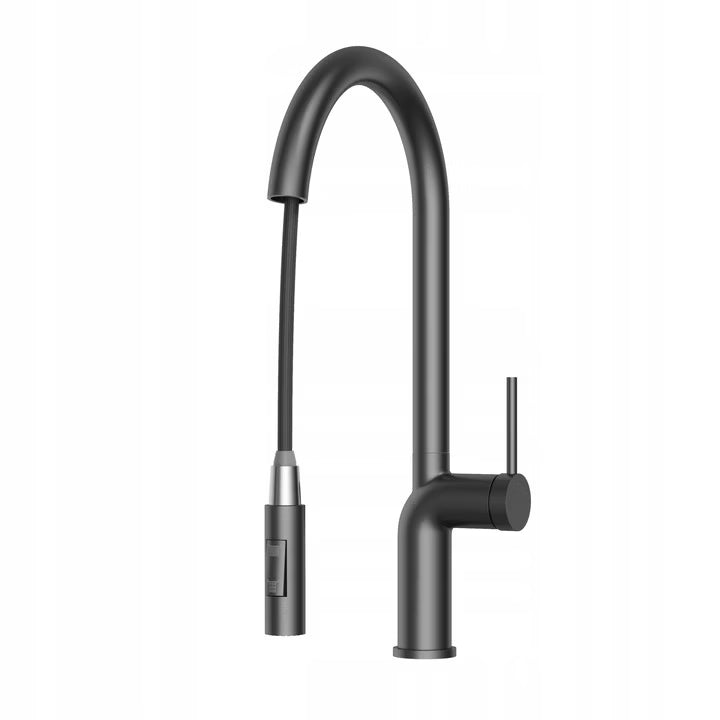 Stålvask Silvo75 75x45 cm 1-Kammer Sort med Armatur