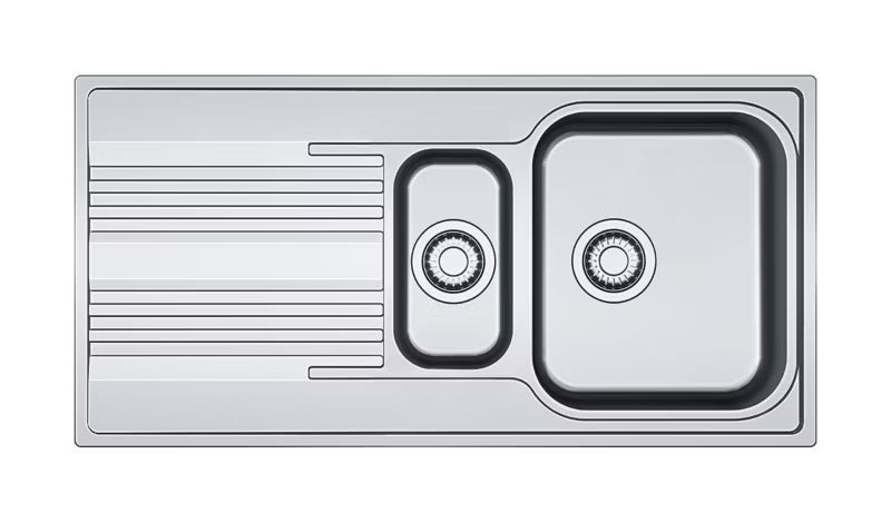 Stålvask SRX 651 100x50 cm 1,5-Kammer Rustfrit Stål
