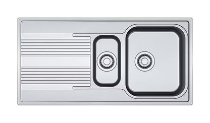 Stålvask SRX 651 100x50 cm 1,5-Kammer Rustfrit Stål