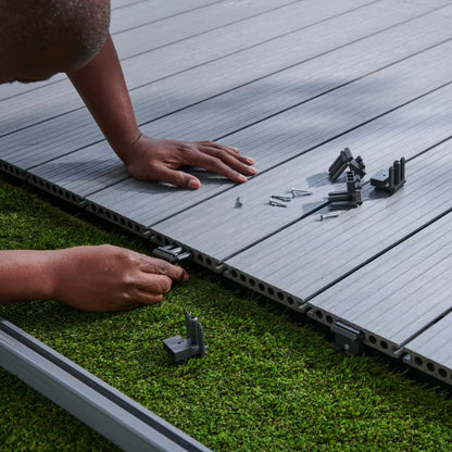 Startsæt til Terrassebrædder Mørkegrå