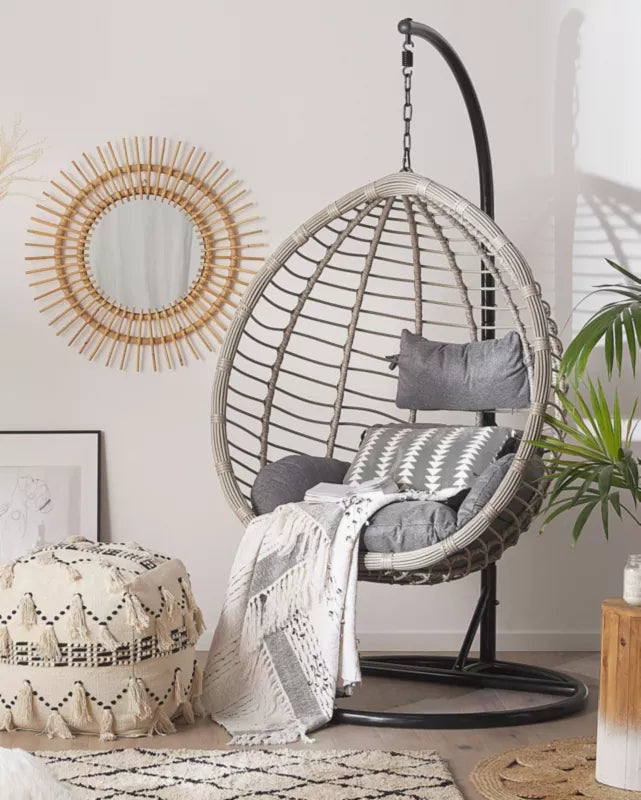 Stativ til Hængestol STAN 97x199 cm Sort Stål | 4251682236393